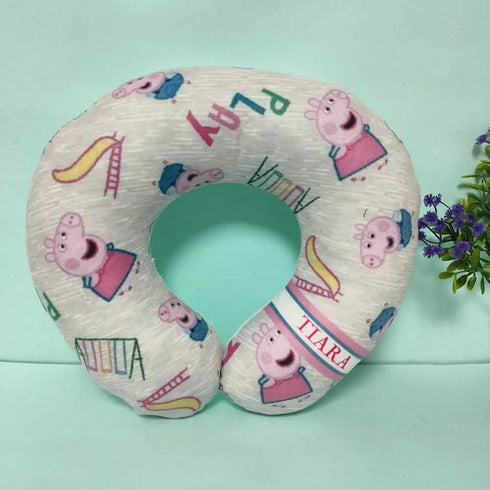 Personalized Neck Pillow with Box Pouch Combo for Kids